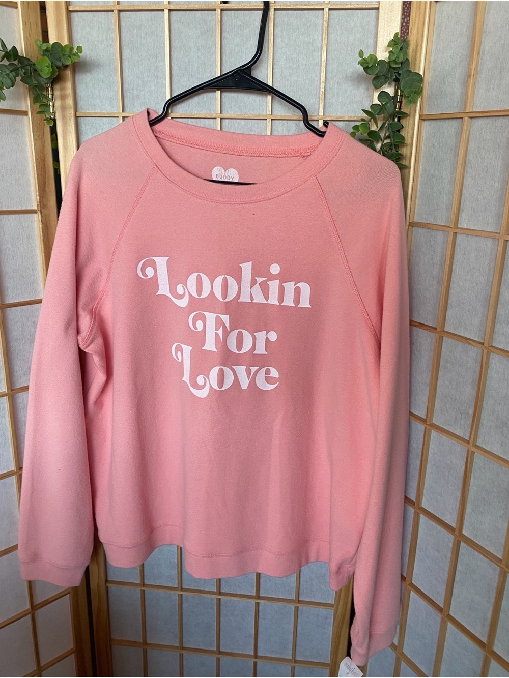 Buddy Love Pink "Lookin For Love" Long Sleeve Sweatshirt